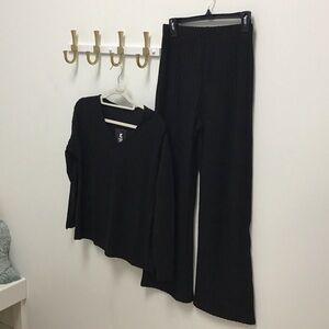 DOUBLJU Black Women's Knit Set